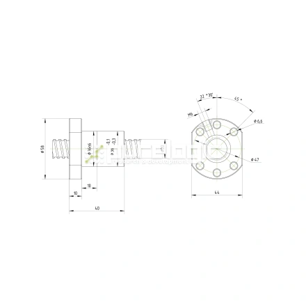 Гайка ШВП Hiwin R20-5K4-FSC (BD=3.175) фото