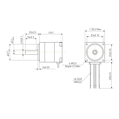 Двигатель шаговый биполярный 28CM010
