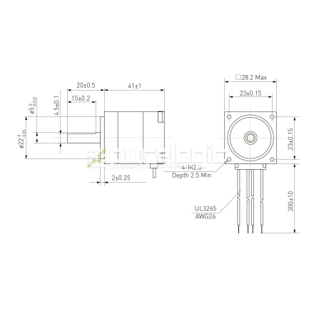 Двигатель шаговый биполярный 28CM010 фото
