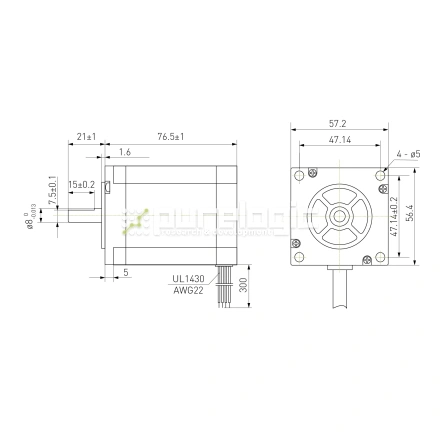 Двигатель шаговый биполярный 57CM23-3A фото