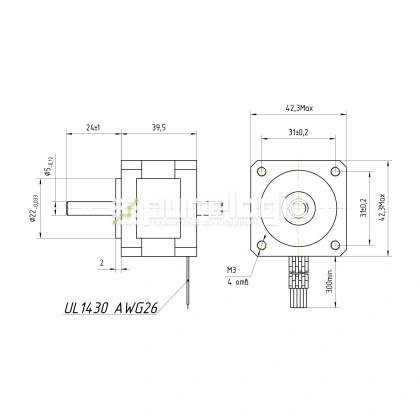 Двигатель шаговый FL42STH38-1684A фото