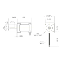 Двигатель шаговый биполярный 35CM04