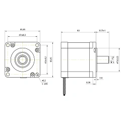 Двигатель шаговый FL86STH80-4208B