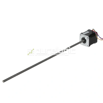 Двигатель шаговый с винтом 17HS8403-350TR6.35x1.58 фото