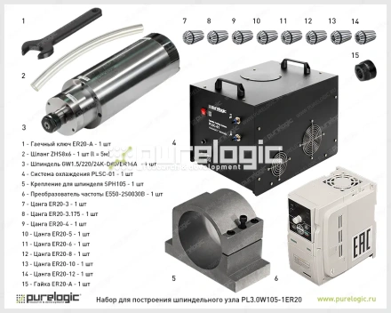 Набор для шпиндельного узла PL3.0W105-1ER20-1 фото