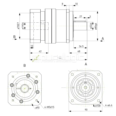 Редуктор планетарный прецизионный 90VRB3K-S22-P0 фото