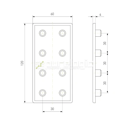 Пластиковая торцевая заглушка 60120BG фото