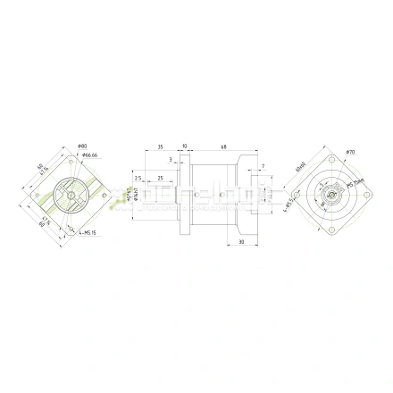 Редуктор планетарный 57PLF3K-14S-D14 фото