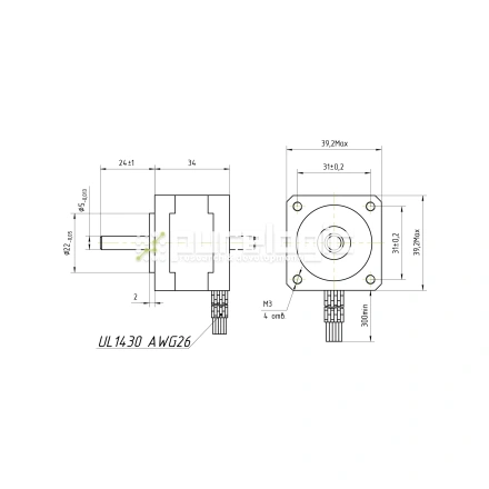 Двигатель шаговый FL39ST34-0404B фото