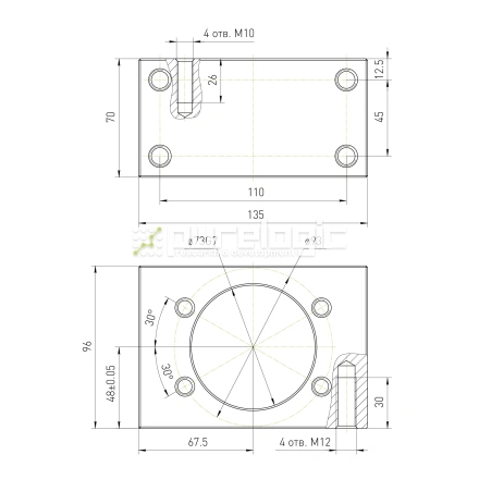 Держатель гайки ШВП BSH4040 фото