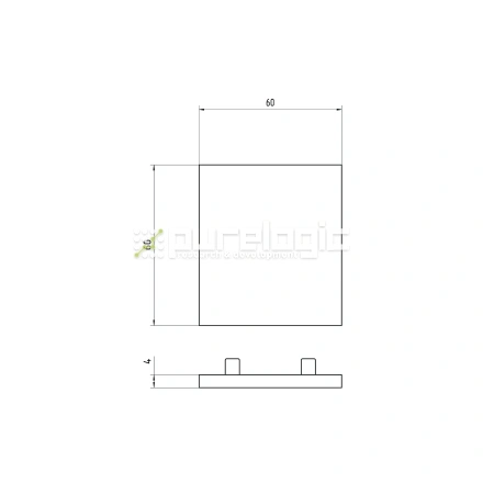Пластиковая торцевая заглушка 6060BG фото