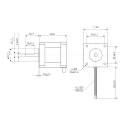 Двигатель шаговый биполярный 42CM04