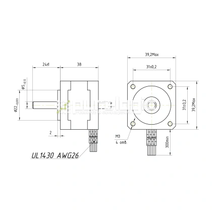 Двигатель шаговый FL39ST38-0504A фото