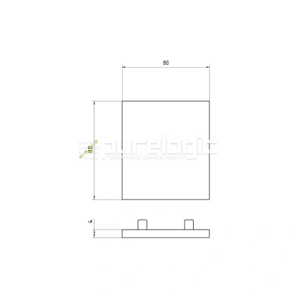 Пластиковая торцевая заглушка 8080EG фото
