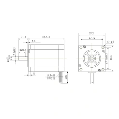 Двигатель шаговый биполярный 57CM26-4A