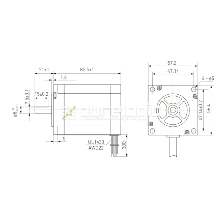 Двигатель шаговый биполярный 57CM26-4A фото