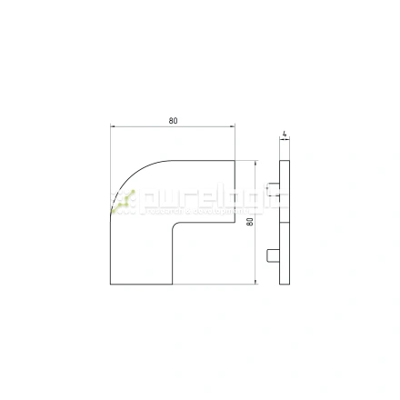 Пластиковая торцевая заглушка 808040BG фото