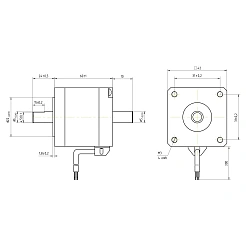 Двигатель шаговый биполярный 42CM08-SZ