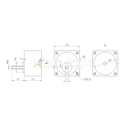 Редуктор для ШД 57GB20k (1:20) фото