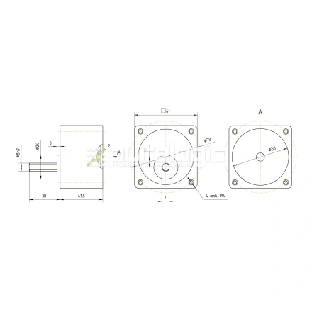 Редуктор для ШД 57GB20k (1:20) фото