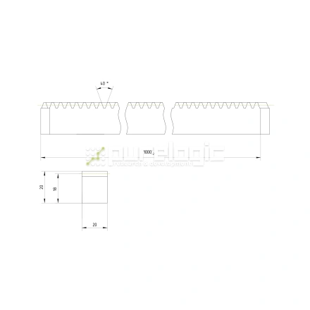 Рейка косозубая RH2-2020 фото