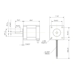 Двигатель шаговый биполярный 42CM08-1A