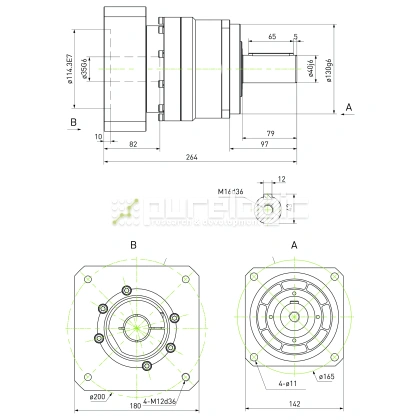 Редуктор планетарный прецизионный 142VRB10K-S40-P0 фото