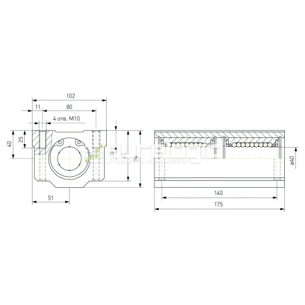 Модуль опорный удлиненный SC40L-UU фото