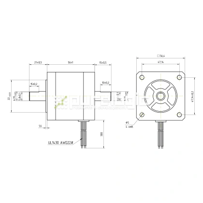 Двигатель шаговый биполярный 57CM13-SZ фото