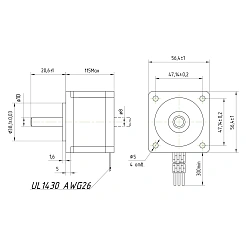 Двигатель шаговый FL57STH115-2804B