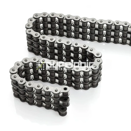 Цепь приводная роликовая трехрядная 12B-3 фото