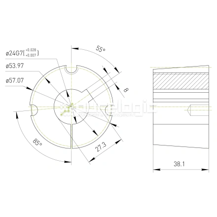 Втулка тапербуш 1615-24 фото