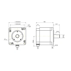 Двигатель шаговый IP65 86CM45-FS