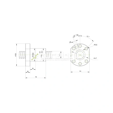 Гайка ШВП Hiwin R20-5T4-FSI (BD=3.175) фото