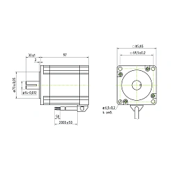 Двигатель шаговый трехфазный 3PL86H97-D14