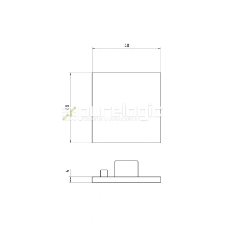 Пластиковая торцевая заглушка 4040BG фото