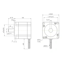 Двигатель шаговый трехфазный 863S42