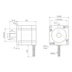Двигатель шаговый трехфазный 863S42