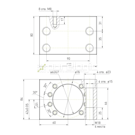 Держатель гайки ШВП MGD40 фото