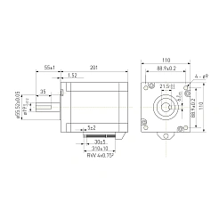 Двигатель шаговый биполярный 110CM28