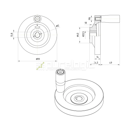 Маховик 100307B-100*12 фото