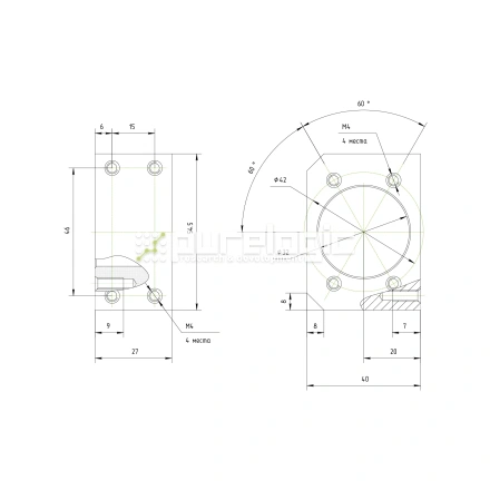 Держатель гайки ШВП  BSG1616 фото