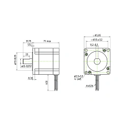 Двигатель шаговый трехфазный 863S22