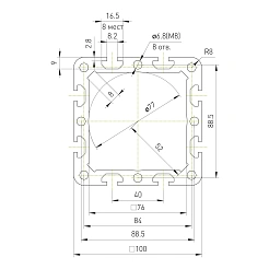 Профиль алюминиевый HC100100-8
