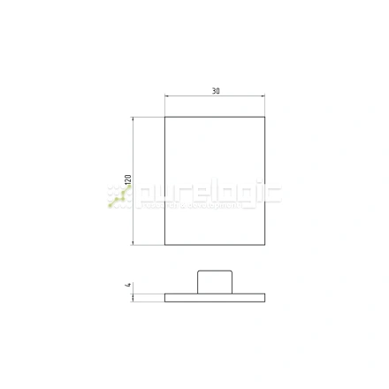 Пластиковая торцевая заглушка 30120BG фото