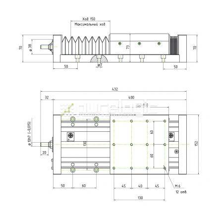 Модуль линейного перемещения PLLM-61L-10150 фото