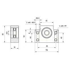 Опора ШВП подшипниковая BF25-C5