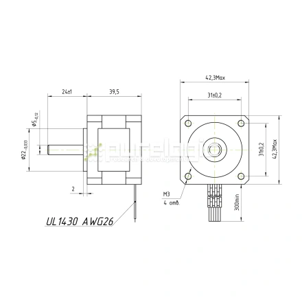 Двигатель шаговый FL42STH38-1684A фото