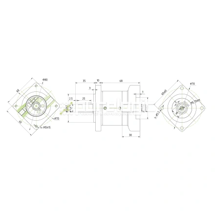 Редуктор планетарный 60PLF10K-14S-D14 фото