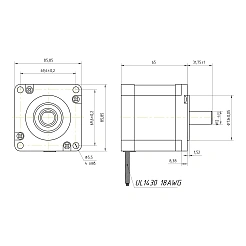 Двигатель шаговый FL86STH65-2808A